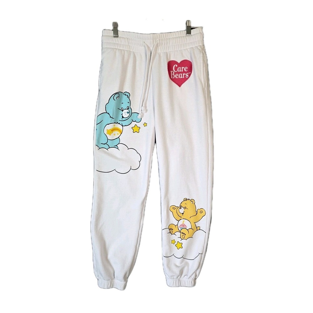 Care Bears Women's‎ Graphic White Jogger Sweat Pants,  XS (0-2) 29" Inseam